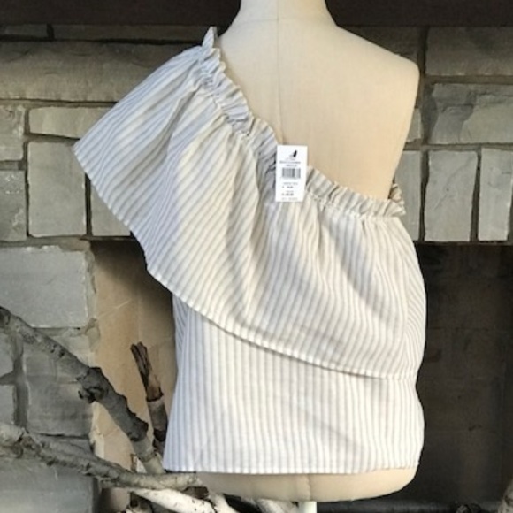 Lucca Juliana One Shoulder Beachcomber Cotton Top Medium NWT - Picture 4 of 6